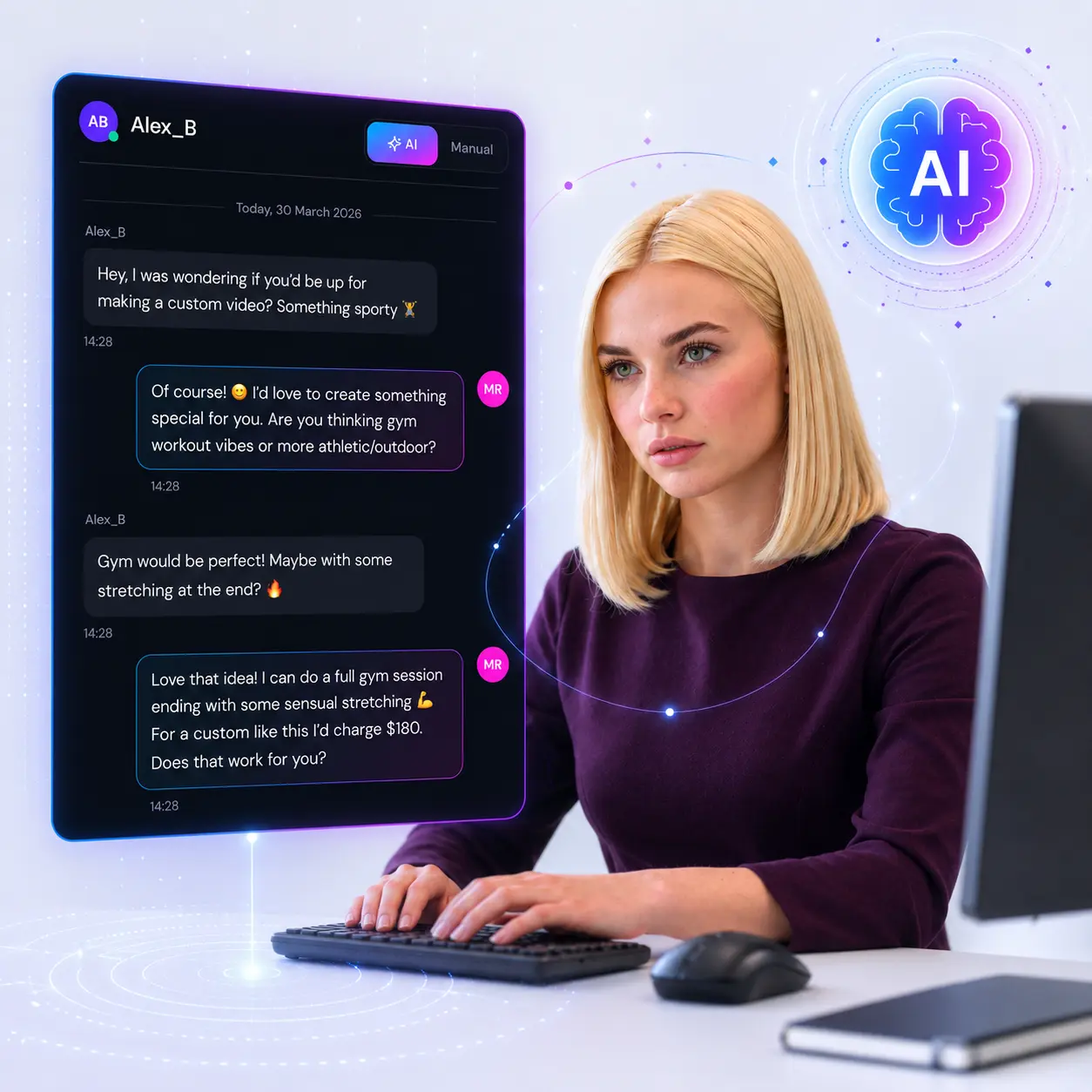 BSilk AI reads fan context and buying intent to craft the perfect response