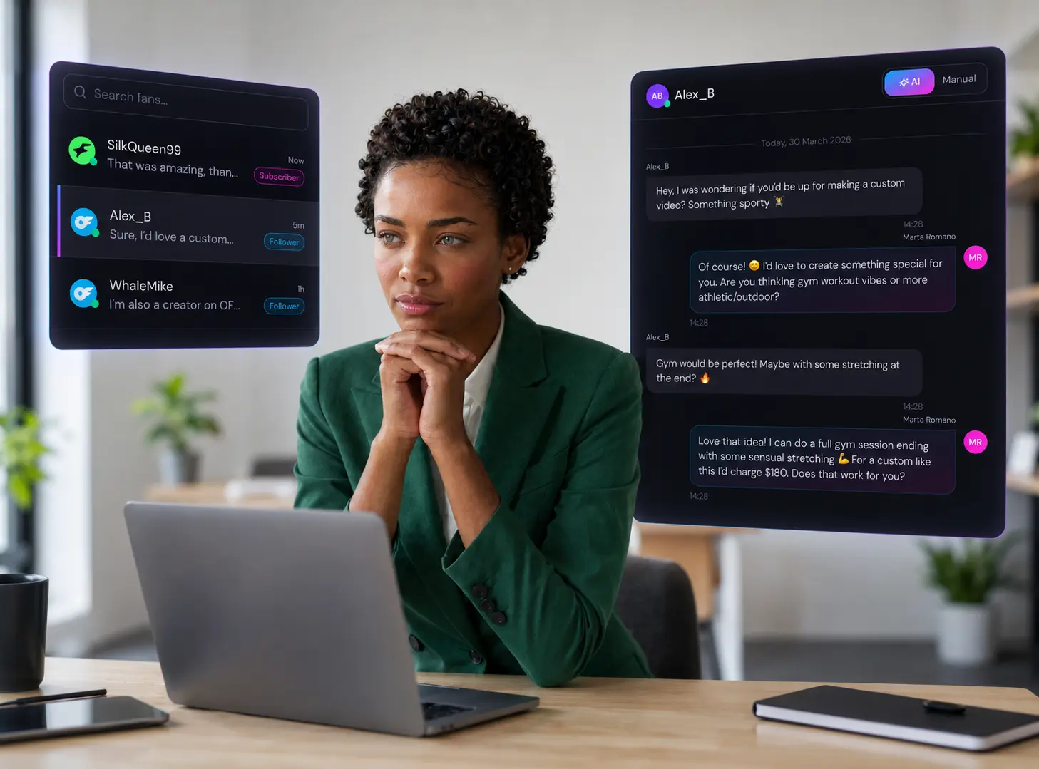 BSilk Fanvue AI CRM — manage and automate Fanvue creator accounts from one dashboard